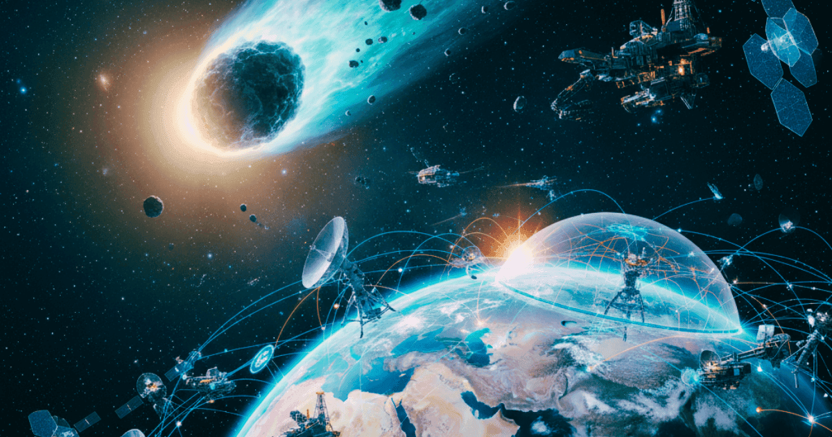 3IATLAS interstellar comet representation