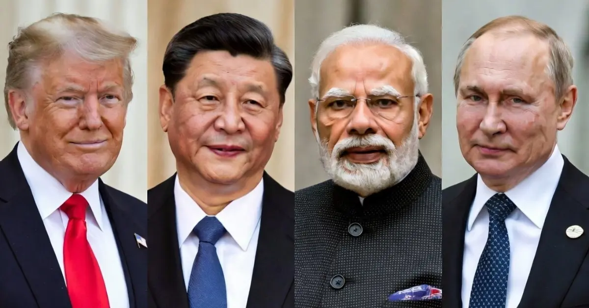 Donald Trump, Xi Jinping, Narendra Modi and Vladimir Putin side by side – key world leaders shaping the multipolar global power map in 2026